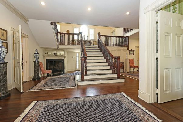 Fireplace, Interior, Recessed Lighting, Wood Texture Flooring