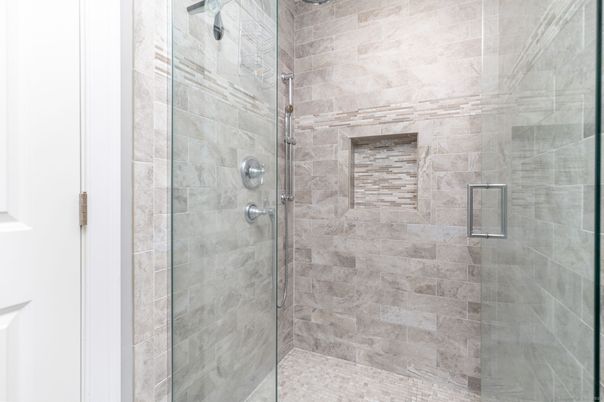 Bathroom, Glass Shower, Interior, Stone Walls