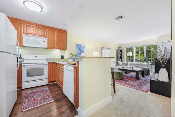 Dining room, Interior, Kitchen, Living room, Recessed Lighting, Wood Texture Flooring