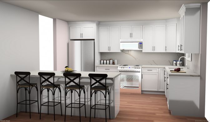 Interior, Kitchen, Wood Texture Flooring