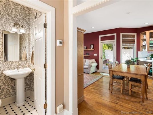 Bathroom, Dining room, Interior, Recessed Lighting, Wood Texture Flooring