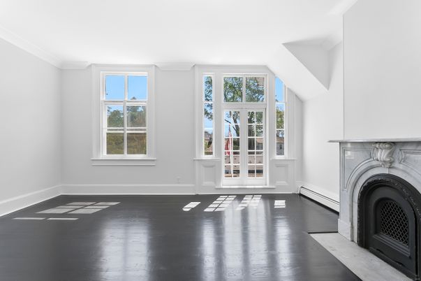 Empty room, Fireplace, Interior, Wood Texture Flooring