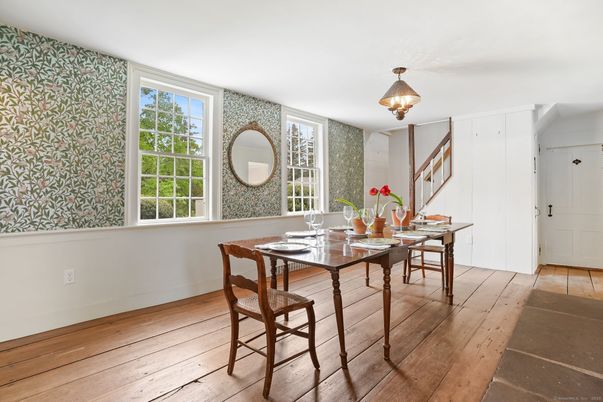Dining room, Interior, Wood Texture Flooring