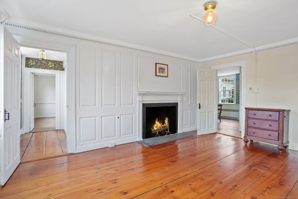 Empty room, Fireplace, Interior, Wood Texture Flooring