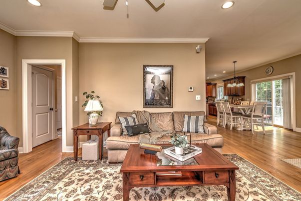 Dining room, Interior, Kitchen, Living room, Pendant Lights, Recessed Lighting, Wood Texture Flooring