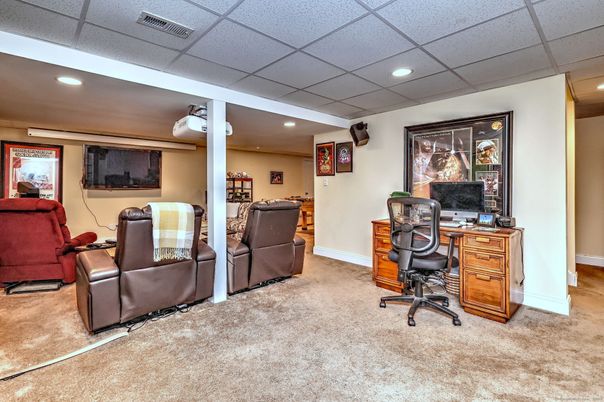Home Office, Interior, Recessed Lighting