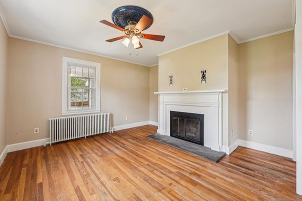 Empty room, Fireplace, Interior, Wood Texture Flooring