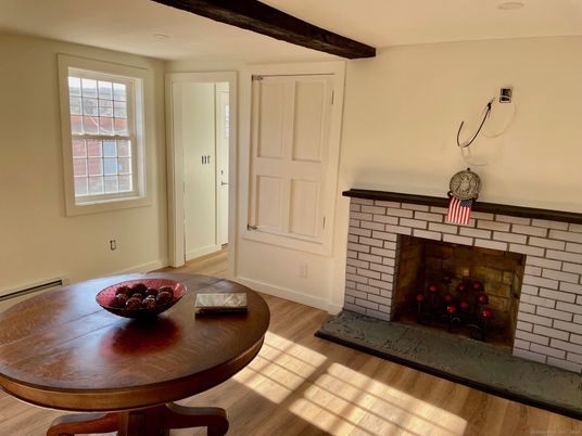 Fireplace, Interior, Wood Texture Flooring