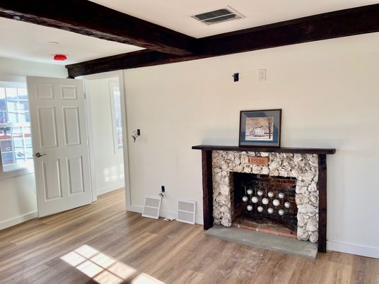 Empty room, Fireplace, Interior, Wood Texture Flooring