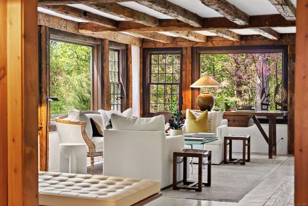 Interior, Living room, Wooden Beams