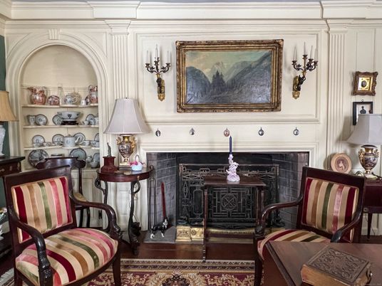 Fireplace, Interior, Wood Texture Flooring