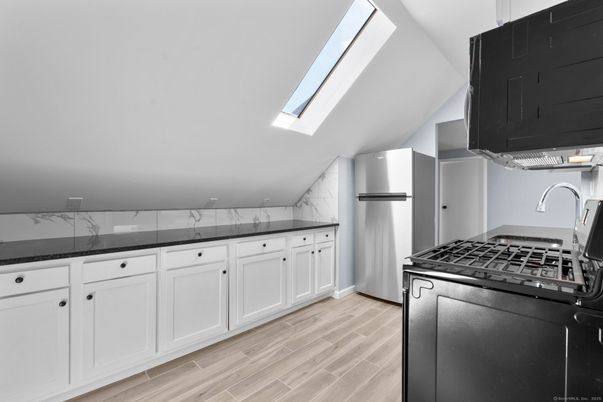 Interior, Kitchen, Marble Walls, Wood Texture Flooring