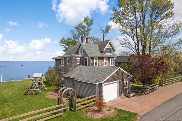 Attached, Backyard, Detached Garage, Exterior, Facade, Water, Queen Anne Victorian
