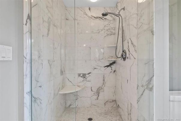 Bathroom, Glass Shower, Interior, Marble Walls