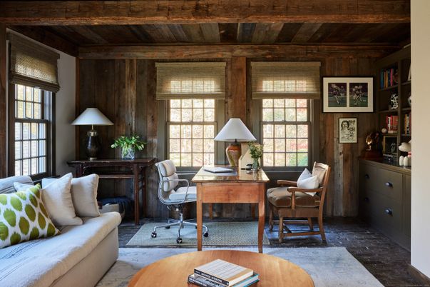 Home Office, Interior, Wooden Beams, Wooden Ceilings, Wooden Walls