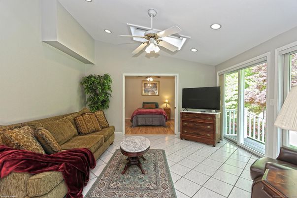 Bedroom, Interior, Living room, Recessed Lighting, Wood Texture Flooring