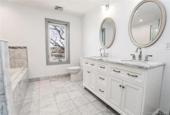 Bathroom, Dual Sink Vanities, Interior, Marble