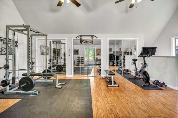 Fitness Equipment, Interior, Wood Texture Flooring