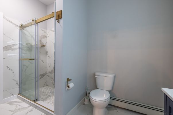Bathroom, Glass Shower, Interior, Marble, Marble Walls