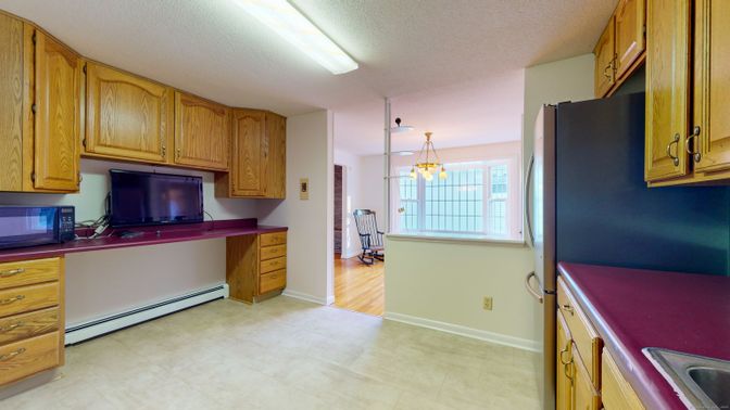 Interior, Kitchen, Pendant Lights, Wood Texture Flooring