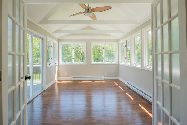 Empty room, Interior, Sun Room, Wood Texture Flooring