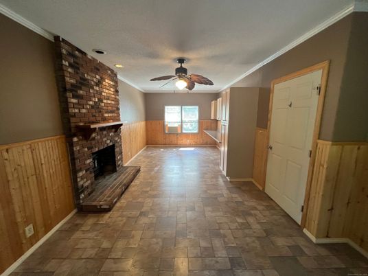 Empty room, Fireplace, Interior