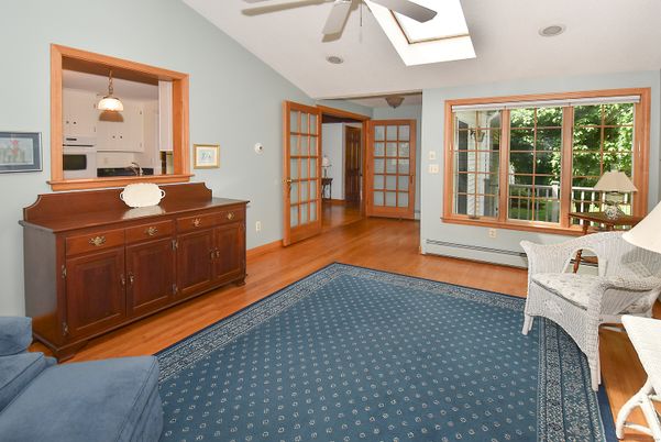 Interior, Kitchen, Pendant Lights, Wood Texture Flooring