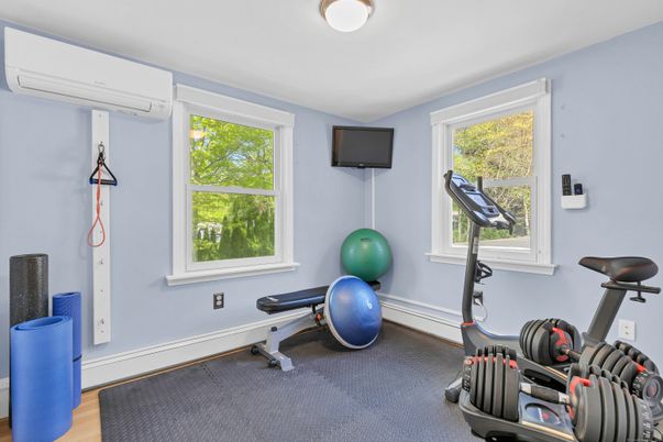 Fitness Equipment, Interior, Wood Texture Flooring
