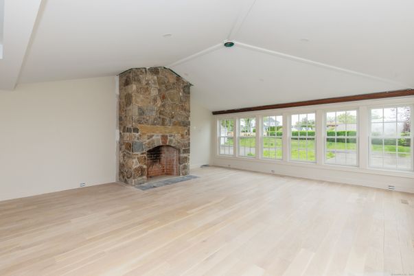 Empty room, Fireplace, Interior, Wood Texture Flooring