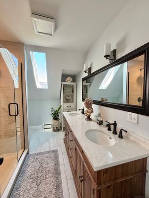 Bathroom, Dual Sink Vanities, Glass Shower, Interior