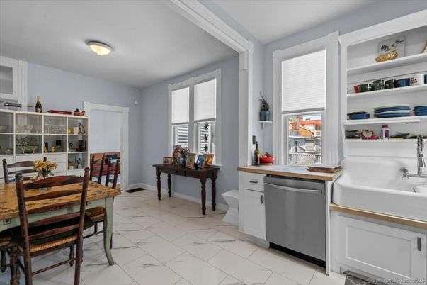 Dining room, Interior, Marble