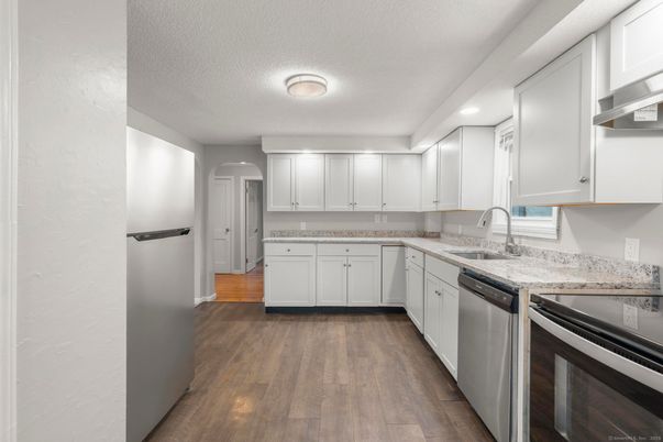 Interior, Kitchen, Wood Texture Flooring