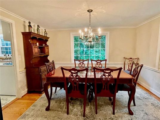 Chandelier, Dining room, Interior, Wood Texture Flooring