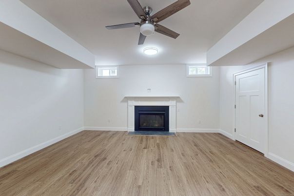 Empty room, Fireplace, Interior, Wood Texture Flooring