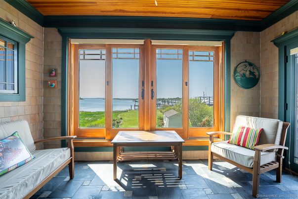 Interior, Stone Walls, Water, Wooden Ceilings