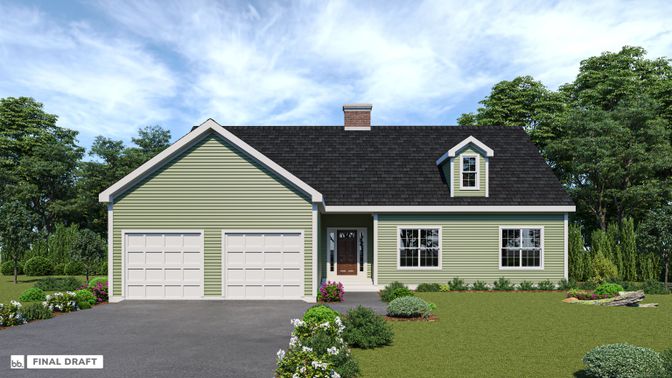 Attached, Exterior, Facade, Ranch