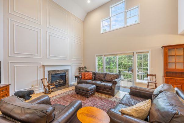 Fireplace, Interior, Living room, Recessed Lighting