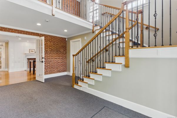 Interior, Recessed Lighting, Stone Walls, Wood Texture Flooring