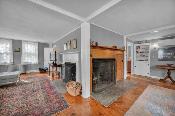 Fireplace, Interior, Wood Texture Flooring