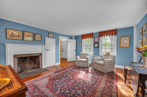 Fireplace, Interior, Wood Texture Flooring