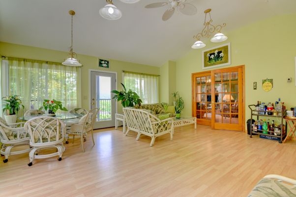 Dining room, Interior, Living room, Pendant Lights, Wood Texture Flooring