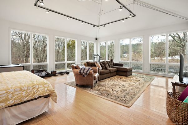 Bedroom, Interior, Sun Room, Wood Texture Flooring