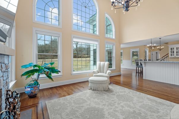 Chandelier, Interior, Wood Texture Flooring