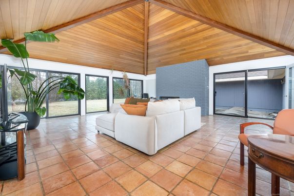 Interior, Living room, Stone Walls, Wooden Ceilings