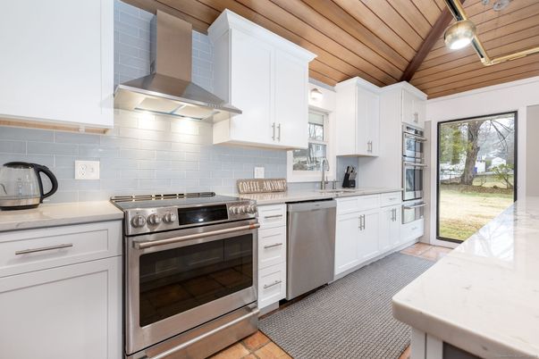 Interior, Kitchen, Stainless Steel Appliances, Wooden Ceilings