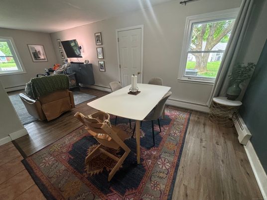 Dining room, Interior, Wood Texture Flooring