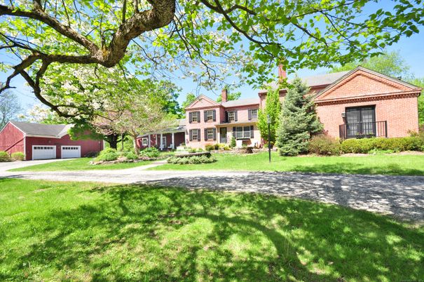 Attached, Backyard, Exterior, Facade, Brick Facade, Tudor Revival