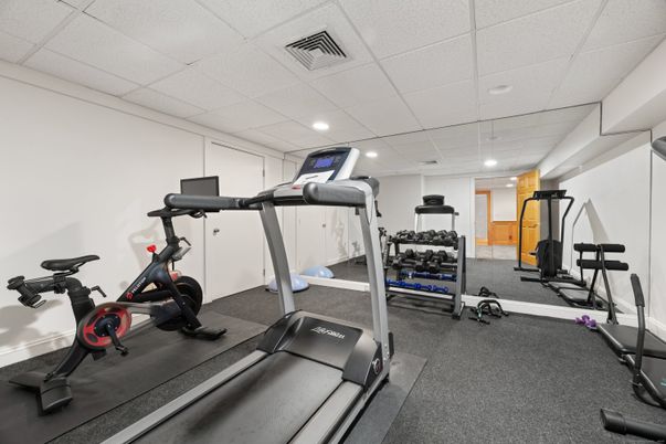 Fitness Equipment, Interior, Recessed Lighting