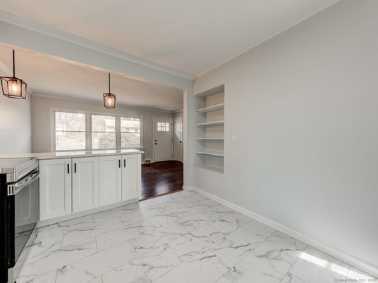 Interior, Kitchen, Marble, Pendant Lights