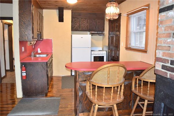 Interior, Kitchen, Pendant Lights, Wood Texture Flooring